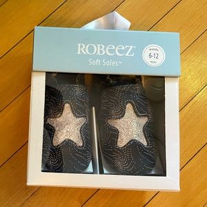 New in box Robeez leather soft-sole shoes - 6-12m